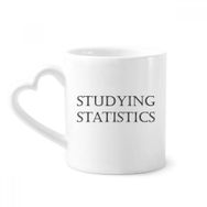 Dıythinker 340 ml Kalp Saplı Kısa Cümle Çalışan İstatistikler Kahve Çömlekçilik Seramik Kupa