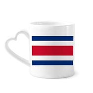 Dıythinker 340 ml Kalp Saplı Kosta Rika Ulusal Bayrağı Kuzey Amerika Ülke Kahve Seramik Kupa