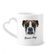 Dıythinker 340 ml Kalp Saplı Lop-eard Boxer Köpek Evcil Hayvan Kahve Seramik Kupa