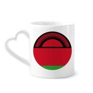 Dıythinker 340 ml Kalp Saplı Malawi Afrika Ulusal Amblemi Kahve Seramik Kupa
