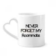 Dıythinker 340 ml Kalp Saplı Never Forget My Roommate Mezuniyet Sezonu Kahve Çömlekçilik Seramik Kupa