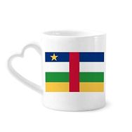 Dıythinker 340 ml Kalp Saplı Orta Afrika Cumhuriyeti Ulusal Bayrağı Afrika Ülke Kahve Kupaları Seramik Kupa