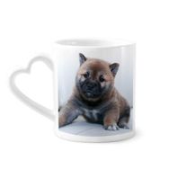 Dıythinker 340 ml Kalp Saplı Pippy Köpek Evcil Hayvan Sevimli Resim Kahve Kupaları Seramik Kupa