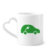 Dıythinker 340 ml Kalp Saplı Plug Enerji Araçları Çevreyi Korur Kahve Kupaları Seramik Kupa