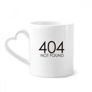 Dıythinker 340 ml Kalp Saplı Programcısı 404 Error Not Found Kahve Kupaları Seramik Kupa