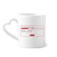 Dıythinker 340 ml Kalp Saplı Programcısı Aşkınızı İndir Kahve Kupaları Seramik Kupa