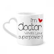 Dıythinker 340 ml Kalp Saplı Proud Doctors I'm A Doctor İngiliz Kahve Kupaları Seramik Kupa