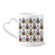 Dıythinker 340 ml Kalp Saplı Rusya Oyuncak Bebek Posteri Matryoshka Ülke Kültürü Kahve Kupaları Seramik Kupa