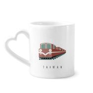Dıythinker 340 ml Kalp Saplı Seyahat Tayvan Tren Kahve Kupaları Çömlekçilik Seramik Kupa