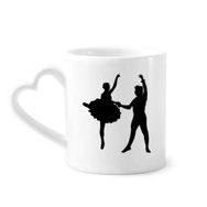 Dıythinker 340 ml Kalp Saplı Spor Performans Dansçı Dansçı Dans Kahve Kupaları Seramik Kupa