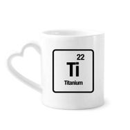 Dıythinker 340 ml Kalp Saplı Ti Chemical Element Chem Science Kahve Kupaları Seramik Kupa