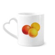 Dıythinker 340 ml Kalp Saplı Turuncu Hap Sağlık Ürünleri Desenli Kahve Kupaları Seramik Kupa