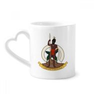 Dıythinker 340 ml Kalp Saplı Vanuatu Okyanusya Ulusal Amblemi Kahve Kupaları Seramik Kupa
