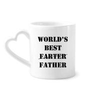 Dıythinker 340 ml Kalp Saplı Worldâ€s Best Father Festival Alıntı Kahve Kupaları Seramik Kupa