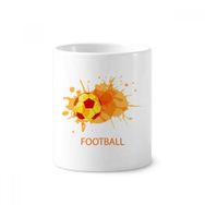 Dıythinker 350 ml 9x8 cm Beyaz Futbol turuncu Spor Seramik Kupa