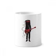 Dıythinker 350 ml 9x8 cm Beyaz Gitar Müzik Enstrümanları Çılgın Adam Seramik Kupa