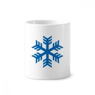 Dıythinker 350 ml 9x8 cm Beyaz Mavi Kar Tanesi Kış Spor Silüeti Seramik Kupa