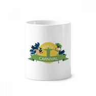 Dıythinker 350 ml 9x8 cm Beyaz Mount Corcovado Hula Brazil Karnaval Seramik Kupa