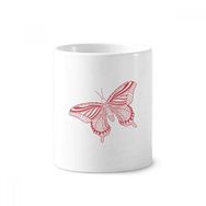 Dıythinker 350 ml 9x8 cm Beyaz Pembe Kelebek Uçurtma Seramik Kupa