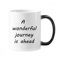 Dıythinker 350 ml A Wenderful Journey Is Ahead İlham Verici Sözler Değişen Renk Kupa