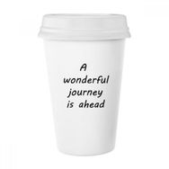Dıythinker 350 ml A Wenderful Journey Is Ahead İlham Verici Sözler Klasik Kupa