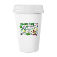 Dıythinker 350 ml Adventure Life Do Not Disturb Relax Brezilya Yolculuğu Brezilya Kültür Elemanı Klasik Kupa