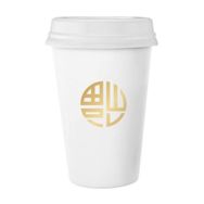 Dıythinker 350 ml Altın Yuvarlak Çin Yemek Desenli Klasik Kupa