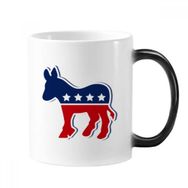 Dıythinker 350 ml America Amerika Birleşik Devletleri Eşek Amblemi Demokrat Parti Değişen Renk Kupa