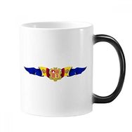 Dıythinker 350 ml Andorra Bayrağı Ulusal Amblem Renk Kupa
