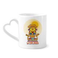 Dıythinker 350 ml Antik Mısır Latin Ruh Heykeli Desenli Kupaları Seramik Kupa