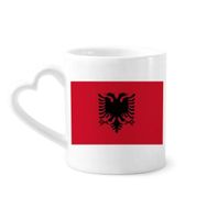 Dıythinker 350 ml Arnavutluk Ulusal Bayrağı Avrupa Ülke Kupaları Seramik Kupa