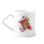 Dıythinker 350 ml Art Zebra Çiçek Sarı Pembe Kupaları Seramik Kupa