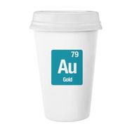 Dıythinker 350 ml Au Altın Kimyasal Element Bilim Klasik Kupa Beyaz Çömlekçilik Seramik Kupa