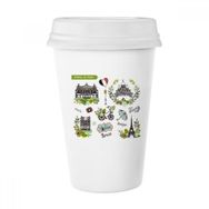 Dıythinker 350 ml Bahar Eyfel Paris Fransa Grafiti Klasik Kupa