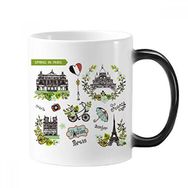Dıythinker 350 ml Bahar Eyfel Paris Fransa Grafiti Renk Kupa