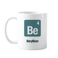 Dıythinker 350 ml Be Beryllium Chemical Element Chem Klasik Beyaz Çömlekçilik Seramik Saplı Kupa