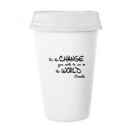 Dıythinker 350 ml Be Change See World Alıntı Klasik Kupa