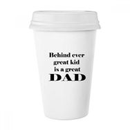 Dıythinker 350 ml Behind Great Dad Babalar Festival Alıntı Klasik Kupa Beyaz Çömlekçilik Seramik Kupa