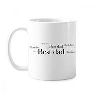 Dıythinker 350 ml Best Dad Festival Alıntı Klasik Beyaz Çömlek Seramik Saplı Kupa