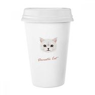 Dıythinker 350 ml Beyaz Ev Kedi Evcil Hayvan Klasik Kupa Beyaz Çömlekçilik Seramik Kupa