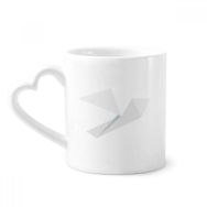 Dıythinker 350 ml Beyaz Origami Soyut Güvercin Desenli Kupaları Seramik Kupa