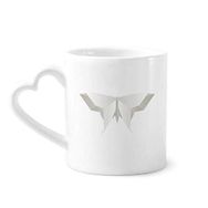 Dıythinker 350 ml Beyaz Origami Soyut Kelebek Desenli Kupaları Seramik Kupa