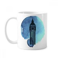 Dıythinker 350 ml Big Ben Londra İngiltere İngiltere Klasik Kupa Beyaz Çömlekçilik Seramik Kupa