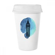 Dıythinker 350 ml Big Ben Londra İngiltere Klasik Beyaz Çömlekçilik Seramik Kupa