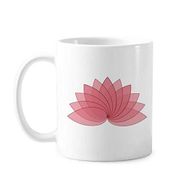 Dıythinker 350 ml Bitki Çiçek Lotus Çiçeği İllüstrasyon Klasik Kupa Beyaz Çömlekçilik Seramik Kupa