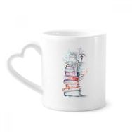 Dıythinker 350 ml Books Building Street Suluboya Kupaları Seramik Kupa