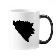 Dıythinker 350 ml Bosna-Hersek Haritası Ülke Değişen Renk Kupa