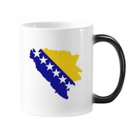 Dıythinker 350 ml Bosna-Hersek Haritası Ulusal Bayrak Değişen Renk Kupa
