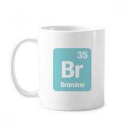 Dıythinker 350 ml Br Br Brom Kimyasal Element Bilim Klasik Beyaz Çömlekçilik Seramik Saplı Kupa