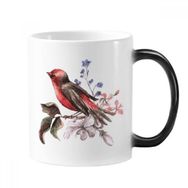 Dıythinker 350 ml Branch Birds Çiçek Renk Kupa